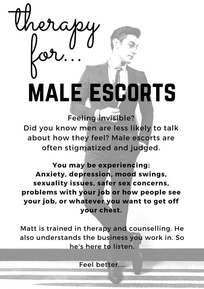 Infographic saying therapy for male escorts